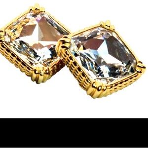 Christian Dior Vintage Headlight Stud Earrings Rare Fashion Jewelry